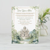 Er was eens een sprookjesachtig kasteel foto bruil kaart (Staand voorkant)