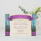 Er was eens een sprookjesachtige bruiloft uitnodig kaart (Staand voorkant)