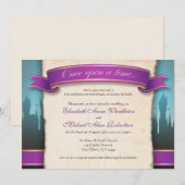 Er was eens een sprookjesachtige bruiloft uitnodig kaart (Voorkant / Achterkant)