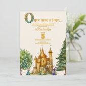 Er was eens een sprookjesachtige verjaardag kaart (Staand voorkant)