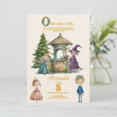 Er was eens een sprookjesachtige verjaardag kaart (Staand voorkant)