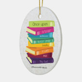 Er Was Eens Iemand Die Van Boeken Hield Keramisch Ornament (Links)