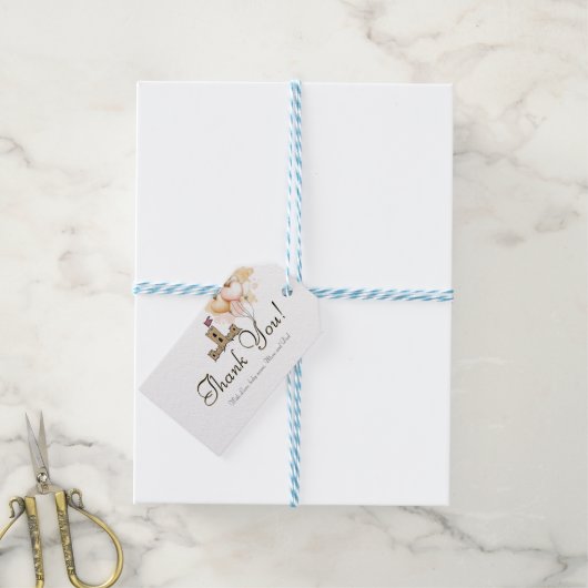 Er was eens in een land van vreugde cadeaulabel (Met Touw)