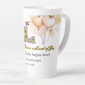 Er was eens in een land van vreugde latte mok (Rechterhoek)