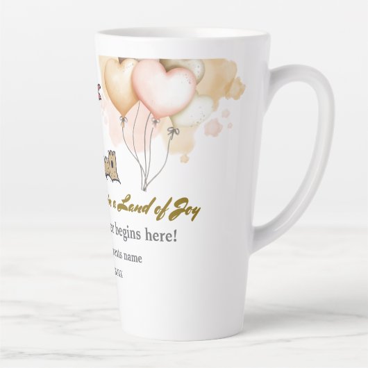 Er was eens in een land van vreugde latte mok (Rechts)