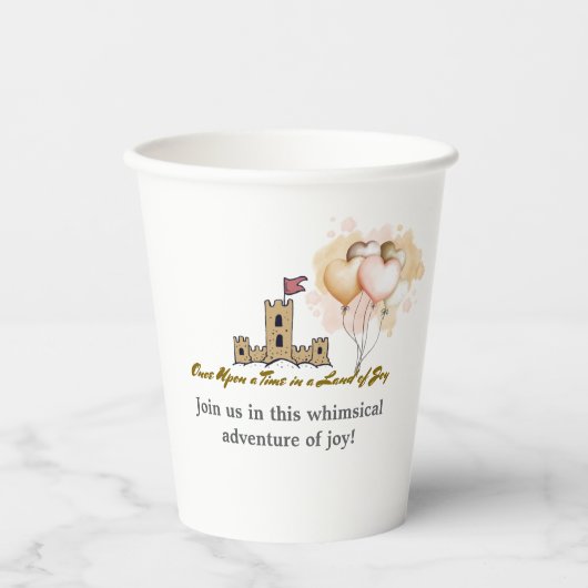 Er was eens in een land van vreugde papieren bekers (Voorkant)