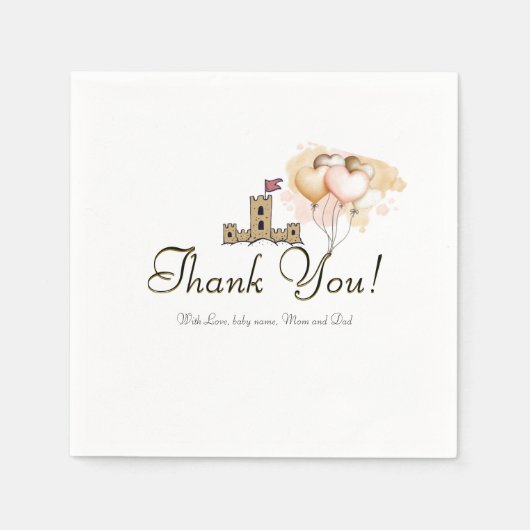 Er was eens in een land van vreugde servet (Voorkant)