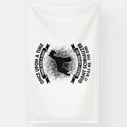 Er was eens Man - Funny Giant Schnauz Spandoek (Verticaal)