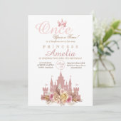 Er was eens Princess Birthday Kaart (Staand voorkant)