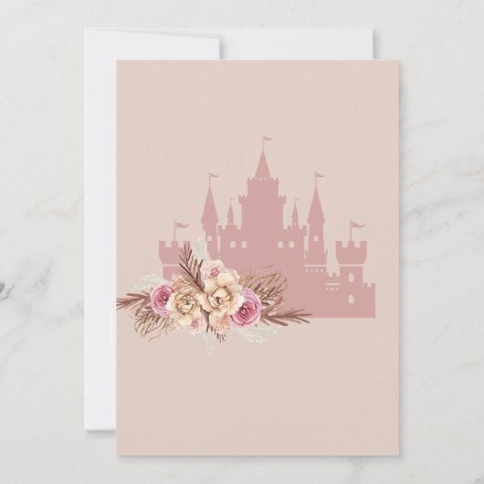 Er was eens Princess Birthday Kaart (Achterkant)