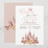 Er was eens Princess Birthday Kaart (Voorkant / Achterkant)