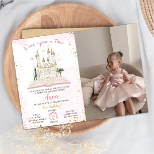 Er-was-eens Prinses 2de Verjaardagsfeest Foto Uitn Kaart