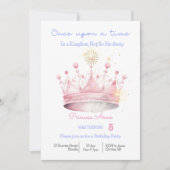 Er was eens, Prinses Verjaardag Uitnodiging (Voorkant)