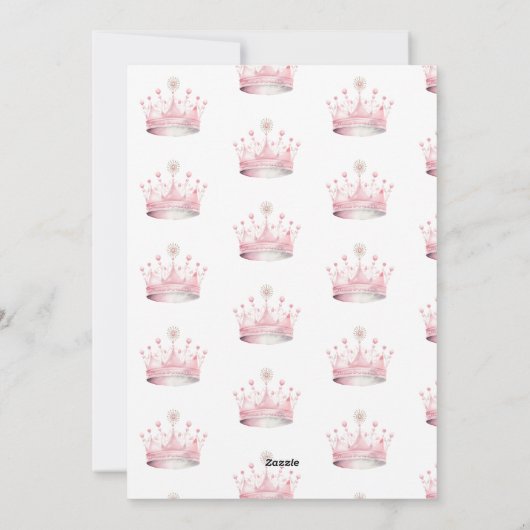 Er was eens, Prinses Verjaardag Uitnodiging (Achterkant)