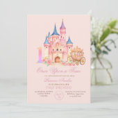 Er was eens Sprookjeskasteel Prinses Verjaardag Kaart (Staand voorkant)