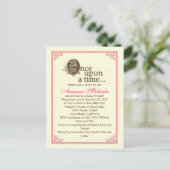 Er was eens... uitnodiging tot baby shower (Staand voorkant)