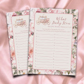 Er was eens wat Baby item Baby shower spel Informatiekaartje