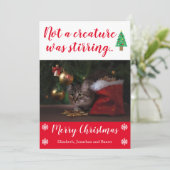 Er was geen creatie die de foto van Pet roestte Feestdagenkaart (Staand voorkant)