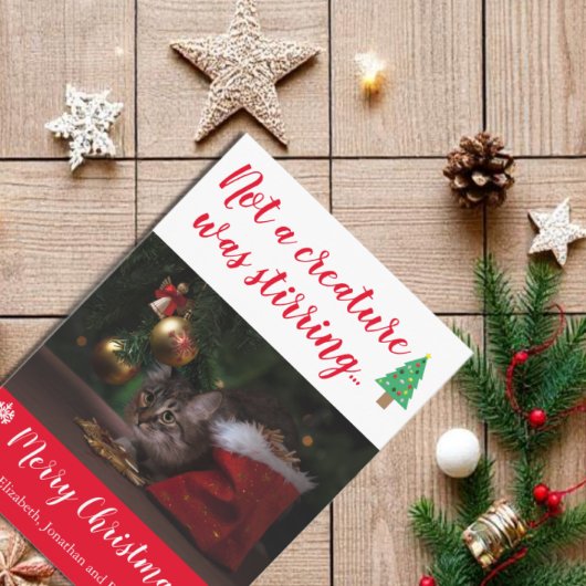 Er was geen creatie die de foto van Pet roestte Feestdagenkaart