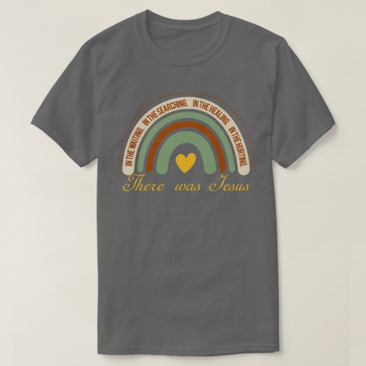 Er was Jesus Rainbow Christelijk Rainbow Love Jes T-shirt (Design voorkant)
