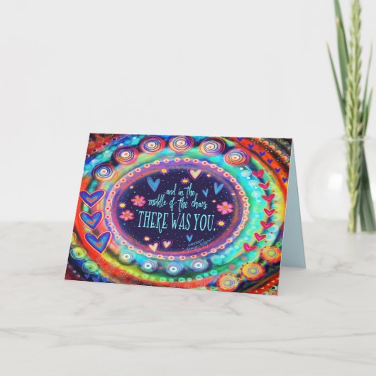 Er was jij Valentijnsdag Quotes Leuk Whimsical Kaart (Voorkant)