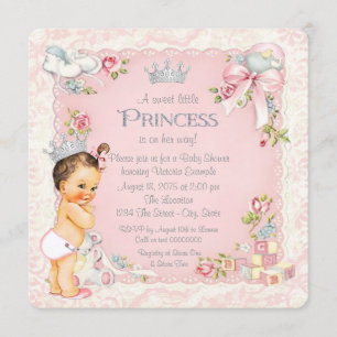 Er Werd eens Tijd Kleine Prinses Baby Shower Kaart