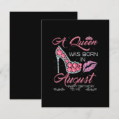 Er werd in augustus een koningin geboren Verjaarda Kaart (Voorkant / Achterkant)
