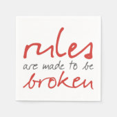 Er worden regels gemaakt om een gebroken cocktail servetten (Voorkant)