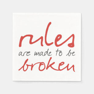 Er worden regels gemaakt om een gebroken cocktail  servetten