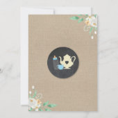 Er wordt een baby gebrouwen Blue Boy Shower Theepo Kaart (Achterkant)