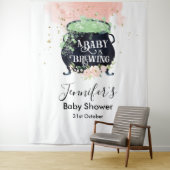 er wordt een baby gebrouwen Halloween Baby Shower  Wandkleed (In situ)