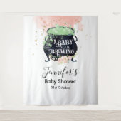 er wordt een baby gebrouwen Halloween Baby Shower  Wandkleed (Voorkant)