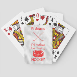 Er wordt eerder met rode ijshockey gespeeld pokerkaarten