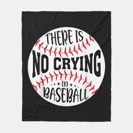 Er Wordt Niet Gehuild In Honkbal Fleece Deken (Voorkant)