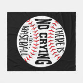 Er Wordt Niet Gehuild In Honkbal Fleece Deken (Voorkant (Horizontaal))