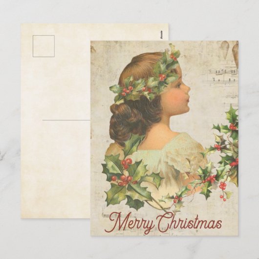 Er wordt ook een bijkantoor van heilig getekend feestdagenkaart (Voorkant / Achterkant)