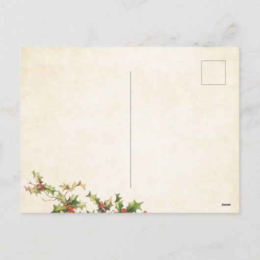 Er wordt ook een bijkantoor van heilig getekend feestdagenkaart (Achterkant)