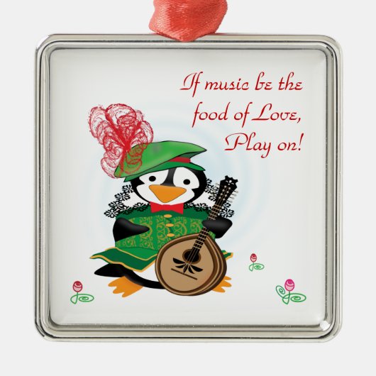 Er wordt veel gedaan over pinguïns metalen ornament (Voorkant)