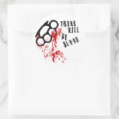 Er zal bloed zijn ronde sticker (Tas)