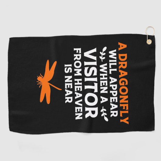 Er zal een libel verschijnen golfhanddoek (Horizontaal)