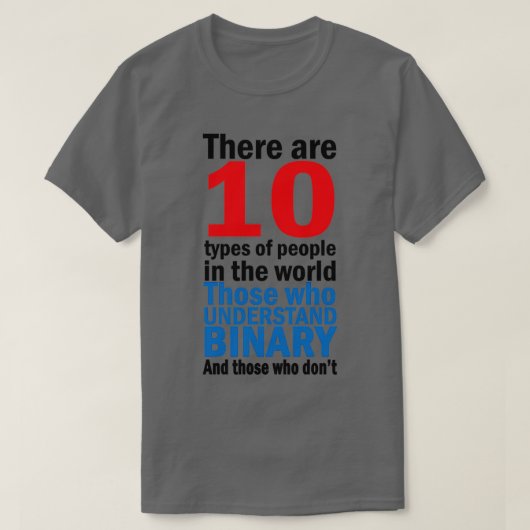 Er zijn 10 soorten mensen 1 t-shirt (Design voorkant)