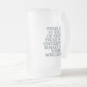 Er zijn 10 soorten mensen... matglas bierpul (Voorkant rechts)