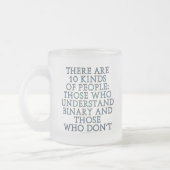 Er zijn 10 soorten mensen... matglas koffiemok (Links)