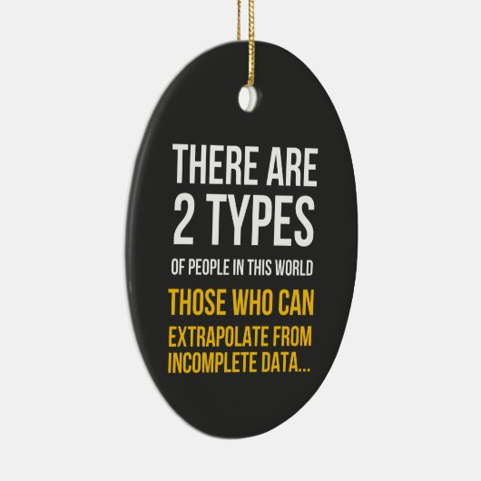 Er zijn 2 soorten mensen keramisch ornament (Rechts)