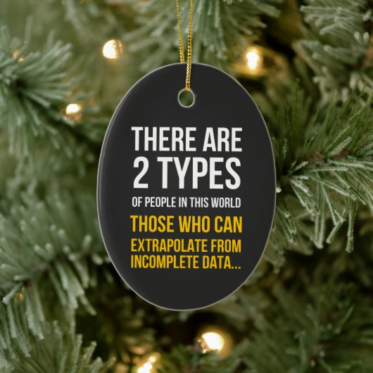 Er zijn 2 soorten mensen keramisch ornament (Boom)