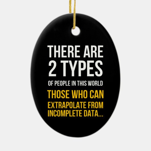 Er zijn 2 soorten mensen keramisch ornament (Achterkant)