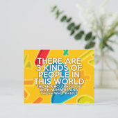 ER ZIJN 3 SOORTEN MENSEN Leuk wiskundig grapje Briefkaart (Staand voorkant)