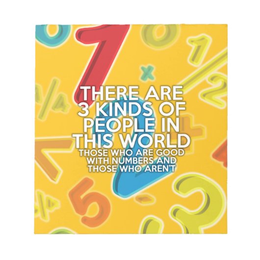 Er zijn 3 soorten mensen notitieblok (Voorkant)