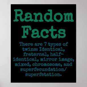 Er zijn 7 typen tweelingen - Trivia-effect Poster