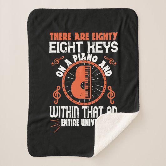 Er zijn 88 acht sleutels op een piano sherpa deken (Voorkant)